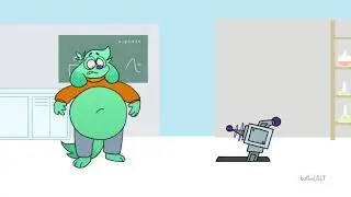 Magnification ray (fat furry weight gain animation)