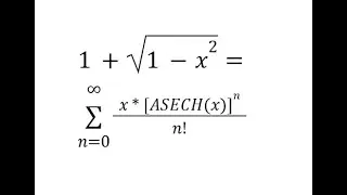 Inverse Hyperbolic Secant Cosine Taylor Maclaurin SERIESSUM LINEST POLYNOMIAL REGRESSION