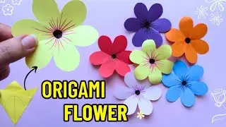 how to make easy 6 petal paper flowers / a very simple paper flower