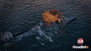 111  Enemy Missiles P11 | Battleship Firing at Ocean in Houdini