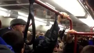 Levski Sofia fans in metro - 25.X.'14