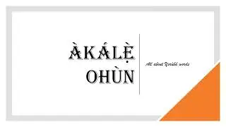 How to say VOICE RECORDING in YORUBA