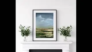 How to make a Gold Leaf Landscape Painting | Gold Painting on Canvas