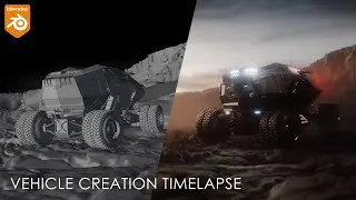 Futuristic Off-Road Vehicle in Blender | Timelapse