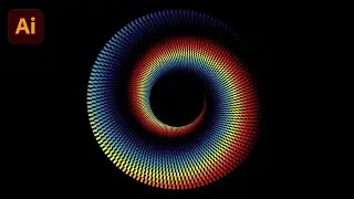 How To Create Gradient Spiral Vortex with Adobe Illustrator Tutorial | Ahoo
