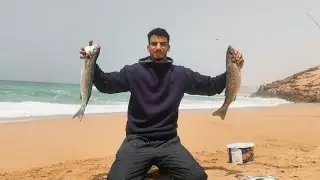 رحلة صيد سمك أبلاغ جنوب مدينة بوجدور مصيد 57 🐟🎣😍