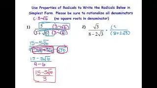 Alg2 Ch5V6 - I can simplify radical expressions using the conjugate to rationalize the denominator.