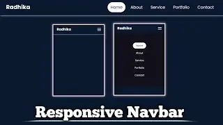 Responsive Navbar Tutorial Using HTML CSS & JavaScript
