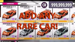HOW TO ADD ANY RARE CAR FORZA HORIZON 5 CHEAT HACK GLITCH! CURRENTLY WORKING - UNLIMITED MONEY!