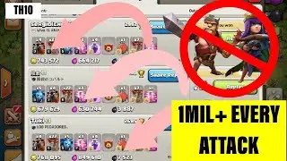 BEST TH10 FARMING STRATEGY WITHOUT HEROES! | 1MILLION+ LOOT EVERY ATTACK on Clash Of Clans