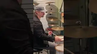 Trying out 16” Agop Signature HH’s at Good Hands Drum Shop in NYC #drummer #drums #agop