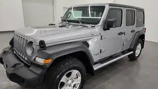 2020 JEEP WRANGLER SPORT S 4 DOOR BILLET SILVER HARD TOP 4K WALKAROUND 23J67A SOLD!