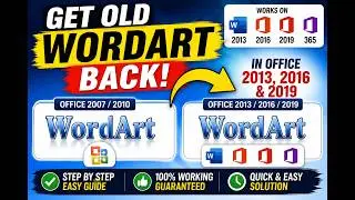 How to install the old version of word art in office 2010/2016