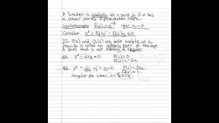 Determine if a point is an ordinary point of a differential equation