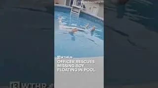 Officer rescues missing boy floating in pool | Via:CNN