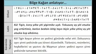 Eski Türkçe (Köktürkçe) Kelime Tahlili-Orhun Yazıtları'ndan Bir Örnek ÖABT Edebiyat