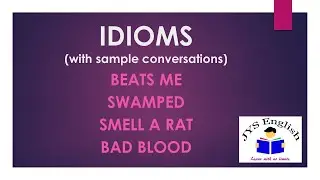 IDIOMS: Beats me, Swamped, Smell a rat, and Bad blood