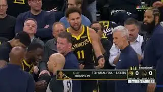 Klay Thompson And Jaden McDaniels BOTH Ejected in the first Quarter