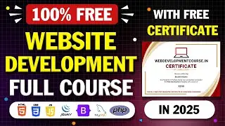 Web Development Full Course 2025  With FREE Certificate || Web Development Tutorial || In Hindi
