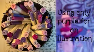 Drawing a witch with only purple art supplies - Talking about the witch lore of Omneiris