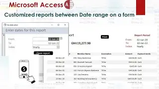 How to generate reports between any two dates on a form in MS Access