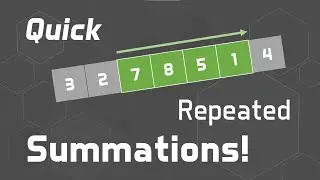 A simple algorithm to speed up repeated summations!