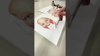 Portrait Painting with Cobra Artist Water Mixable Oils #shorts #oilpainting #art #artist #painting