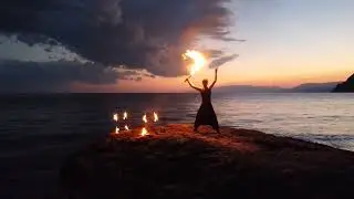 Фаер Шоу на скалах Караул-Оба. 🔥🤩🔥