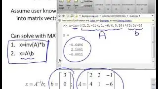 Matrices 8 - use of MATLAB