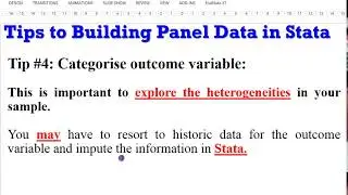 (Stata13): Tips to Building Panel Data in Stata 