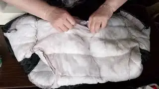 🧥⚡Как я справилась с разрывом на куртке.how to sew an incision on a jacket