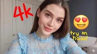 4k Blue Tshirt & Fashion Micro Bikini Try On Haul | Bikini + Lingerie & See Though Transparent Haul 