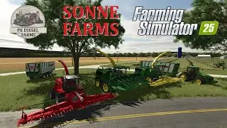 FS25 SONNE FARMS NEW MASSEY FERGUSONAND AMERICAN VERSON SILAGE HARVESTERS SONNE FARMS TRACTORS