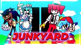 THE QUARTET'S SHOW ! FNF Junkyard BUT Hatsune Miku, Teto, Sonic.EXE (2011) and BF Sing it.