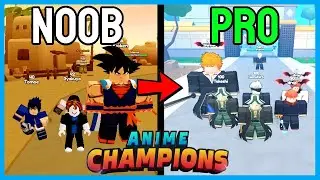 Going From Noob To Pro In Anime Champions Simulator Day 2!