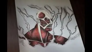 Dibujando a Titan Colosal(Realista) - Shingeki No Kyojin/ Ataque de los titanes