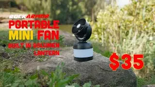 Mini Camping Fan + Built-in LED Lantern