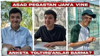 Asad Pegastan Jaňa Vine 😅 | Mektepte anketa toltirğanlar barma? 😅 | #karakalpakstan #pegasvines #rek