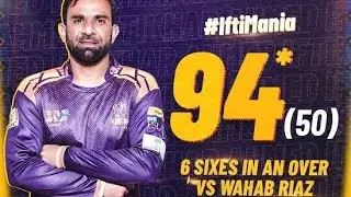 Iftikhar Ahmed hit 6 sixes in an over | Iftikhar Ahmed vs Wahab Riaz