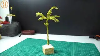 Cara Membuat Pohon Kelapa Mini dari Kawat
