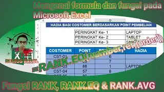 Tutorial #29 Fungsi RANK pada Excel
