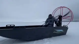 Тестирование плоскодонной лодки из пнд с аэроустановкой