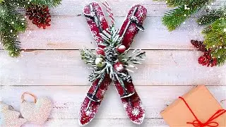 CHRISTMAS ornament. EASY DIY craft. SKI/ЁЛОЧНАЯ игрушка БЫСТРО и ПРОСТО своими руками.