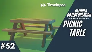 Modeling a Picnic Table | Blender 2.92 [Timelapse]