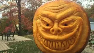 3D Pumpkin Carving Time Lapse