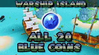 All Blue Coins in Warship Island | Super Mario Eclipse