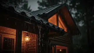 Rain Sounds for Sleeping – Calming Drops on Wooden Roof 💤 8 Hours for Anxiety Relief