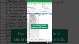 Learn how to separate letters in Excel #excel #excelsolutions #excel