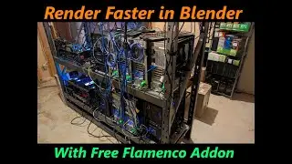 18 GPU Render Farm Test with Blender and Free Addon Flamenco