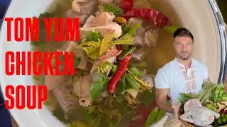Spicy and Sour with chicken and young tamarind leaves soup (detailed version)